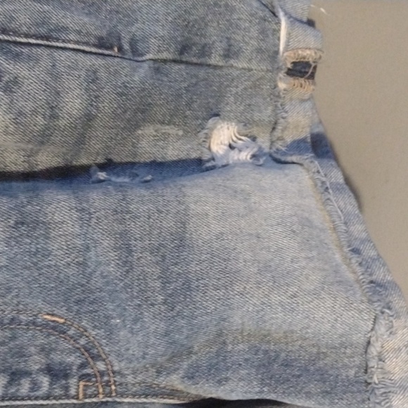KANCAN Distressed denim shorts overalls - Picture 13 of 14